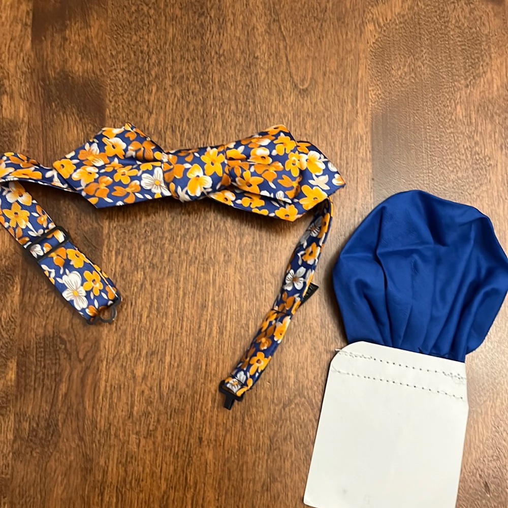 Silk Bow tie and pocket scarf prom